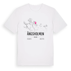 Ängsholmen karta t-shirt – ekologisk bomull t-shirt från Pinshirt