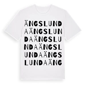 Ängslunda ordlek t-shirt – ekologisk bomull t-shirt från Pinshirt