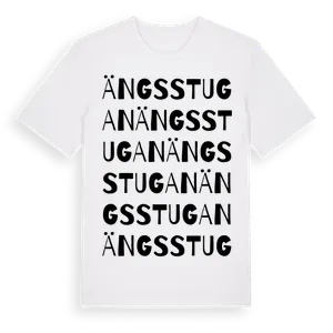 Ängsstugan ordlek t-shirt – ekologisk bomull t-shirt från Pinshirt