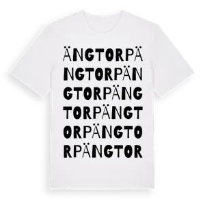 Ängtorp ordlek t-shirt – ekologisk bomull t-shirt från Pinshirt