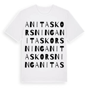 Anitas korsning ordlek t-shirt – ekologisk bomull t-shirt från Pinshirt