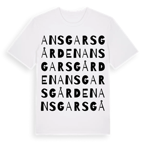 Ansgarsgården ordlek t-shirt – ekologisk bomull t-shirt från Pinshirt