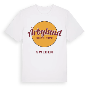 Årbylund cirkel t-shirt – ekologisk bomull t-shirt från Pinshirt