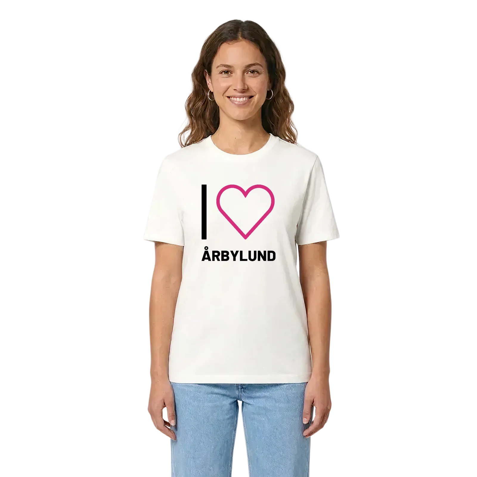 Jag älskar Årbylund t-shirt stort tryck – White, i miljö