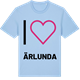 Blue Soul t-shirt med Jag älskar Ärlunda t-shirt stort tryck