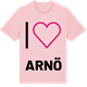 Pink Cotton t-shirt med Jag älskar Arnö t-shirt stort tryck