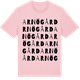 Pink Cotton t-shirt med Arnö gård ordlek t-shirt