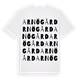 White t-shirt med Arnö gård ordlek t-shirt