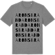 Mid Heather Gray t-shirt med Arons brand ordlek t-shirt