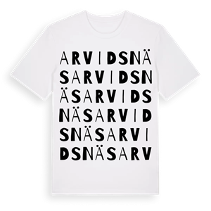 Arvidsnäs ordlek t-shirt – ekologisk bomull t-shirt från Pinshirt