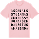 Pink Cotton t-shirt med Åsendalsstugan ordlek t-shirt