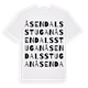White t-shirt med Åsendalsstugan ordlek t-shirt
