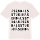 Vintage White t-shirt med Åsendalsstugan ordlek t-shirt