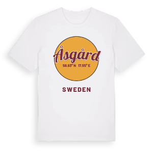 Åsgård cirkel t-shirt – ekologisk bomull t-shirt från Pinshirt