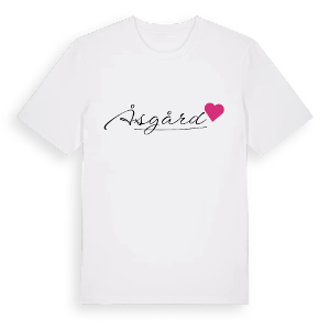 Åsgård hjärta t-shirt – ekologisk bomull t-shirt från Pinshirt