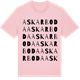 Pink Cotton t-shirt med Askarboda ordlek t-shirt