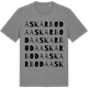 Mid Heather Gray t-shirt med Askarboda ordlek t-shirt