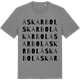 Mid Heather Gray t-shirt med Askarbol ordlek t-shirt
