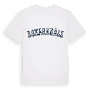 Askarshäll college t-shirt – ekologisk bomull t-shirt från Pinshirt