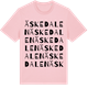 Pink Cotton t-shirt med Äskedalen ordlek t-shirt