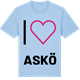 Blue Soul t-shirt med Jag älskar Askö t-shirt stort tryck