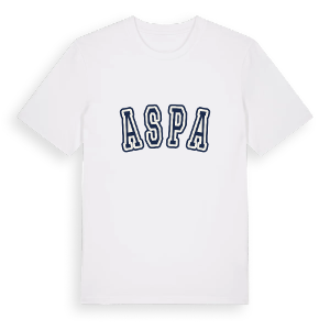 Aspa college t-shirt – ekologisk bomull t-shirt från Pinshirt