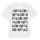 White t-shirt med Aspåker ordlek t-shirt