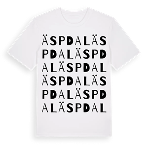 Äspdal ordlek t-shirt – ekologisk bomull t-shirt från Pinshirt