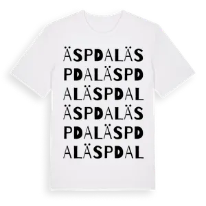 Äspdal ordlek t-shirt – ekologisk bomull t-shirt från Pinshirt
