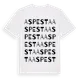 White t-shirt med Aspesta ordlek t-shirt