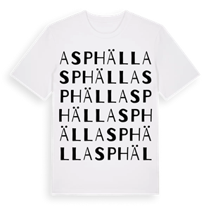 Asphäll ordlek t-shirt – ekologisk bomull t-shirt från Pinshirt