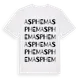 White t-shirt med Asphem ordlek t-shirt