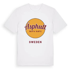 Äsphult cirkel t-shirt – ekologisk bomull t-shirt från Pinshirt