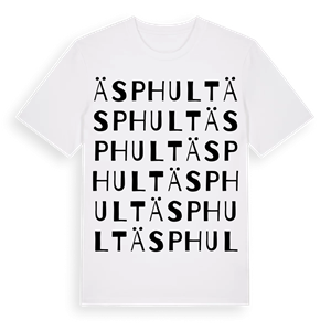 Äsphult ordlek t-shirt – ekologisk bomull t-shirt från Pinshirt