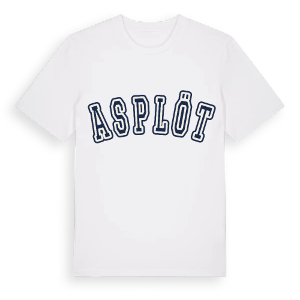 Asplöt college t-shirt – ekologisk bomull t-shirt från Pinshirt