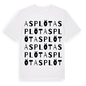 Asplöt ordlek t-shirt – ekologisk bomull t-shirt från Pinshirt