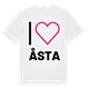 White t-shirt med Jag älskar Åsta t-shirt stort tryck