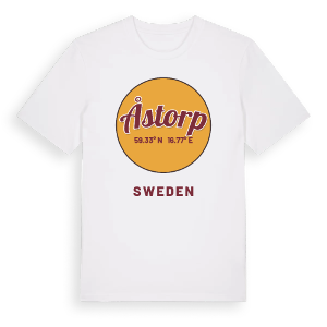 Åstorp cirkel t-shirt – ekologisk bomull t-shirt från Pinshirt
