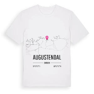Augustendal karta t-shirt – ekologisk bomull t-shirt från Pinshirt