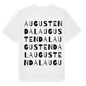 Augustendal ordlek t-shirt – ekologisk bomull t-shirt från Pinshirt