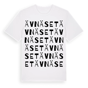 Ävnäset ordlek t-shirt – ekologisk bomull t-shirt från Pinshirt