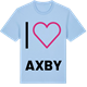 Blue Soul t-shirt med Jag älskar Axby t-shirt stort tryck