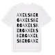 White t-shirt med Axelsberg ordlek t-shirt