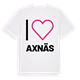 White t-shirt med Jag älskar Axnäs t-shirt stort tryck