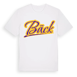 Bäck baseball t-shirt – ekologisk bomull t-shirt från Pinshirt