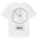 White t-shirt med Backa t-shirt