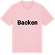 Pink Cotton t-shirt med Backen fetstil t-shirt