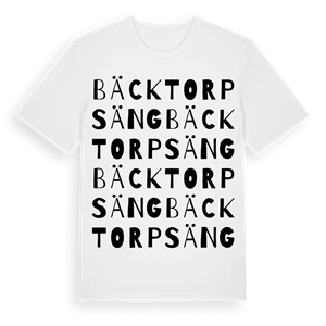 Bäcktorpsäng ordlek t-shirt – ekologisk bomull t-shirt från Pinshirt