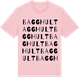 Pink Cotton t-shirt med Bagghult ordlek t-shirt