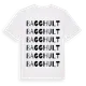 White t-shirt med Bagghult ordlek t-shirt